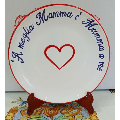 Plato del Día de la Madre pintado a mano en cerámica de...
