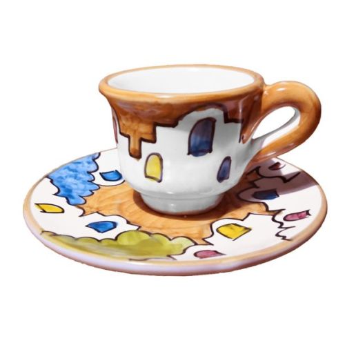 Coffee cup with saucer. Little Houses Line. Vietri...