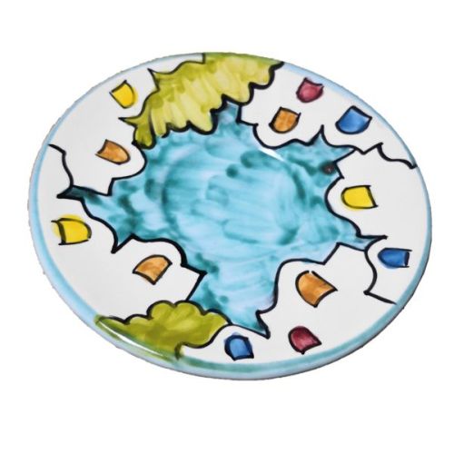 Coffee cup with saucer. Little Houses Line. Vietri ceramic. Hand-painted.