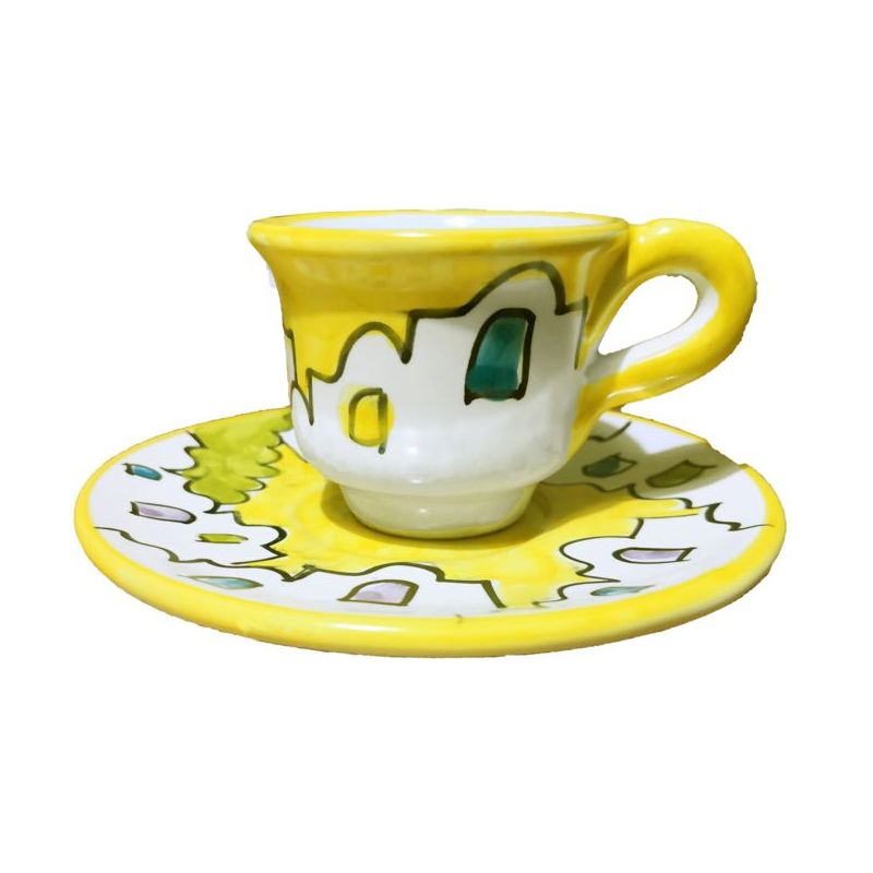 Kaffeetasse mit Untertasse. Häuser-Linie....