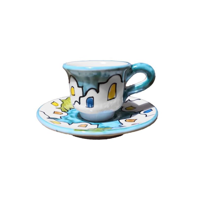 Kaffeetasse mit Untertasse. Häuser-Linie....