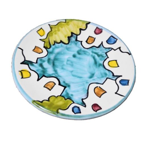 Coffee cup with saucer. Little Houses Line. Vietri ceramic. Hand-painted.