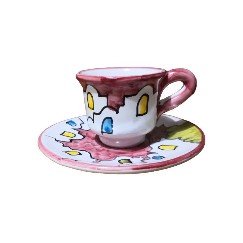 Kaffeetasse mit Untertasse. Häuser-Linie....