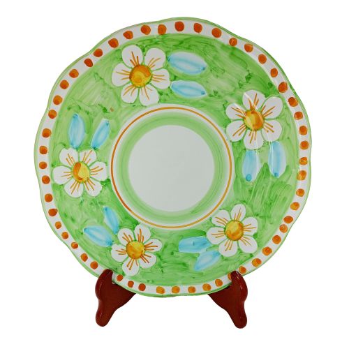 Assiette. Ligne Fleurs. Céramique de Vietri. Disponible plate, creuse, à dessert ou sous-assiette.