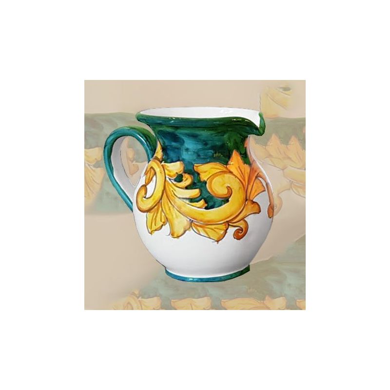 Pitcher Baroque and old Red. handpainted Vietri...
