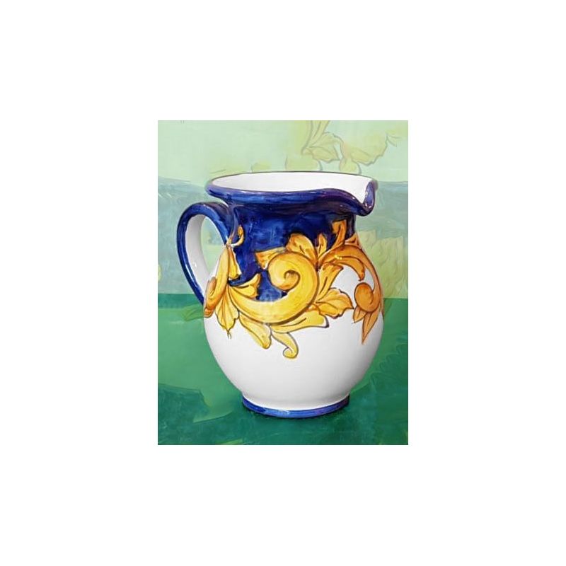 Pitcher Baroque and old Red. handpainted Vietri...