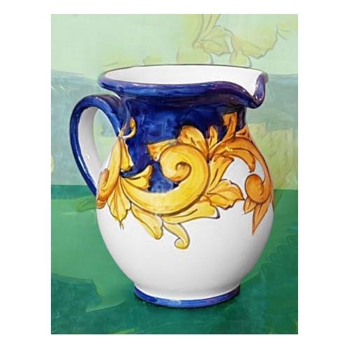 Brocca linea barocco. Ceramica di Vietri dipinta a mano.