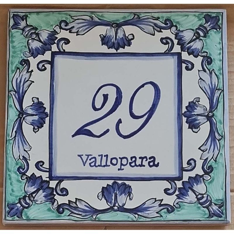Customizable door sign. Hand-painted Vietri...