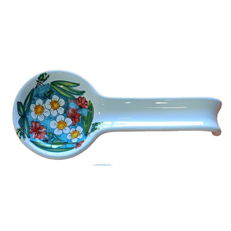 Spoon Rest Flower Line ladle rest. Hand painted...