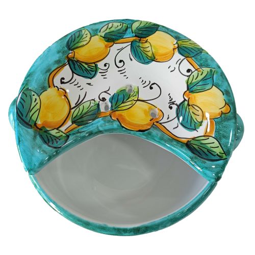 Mozzarella Cheese Pot Lemons line - handpainted Vietri... 2