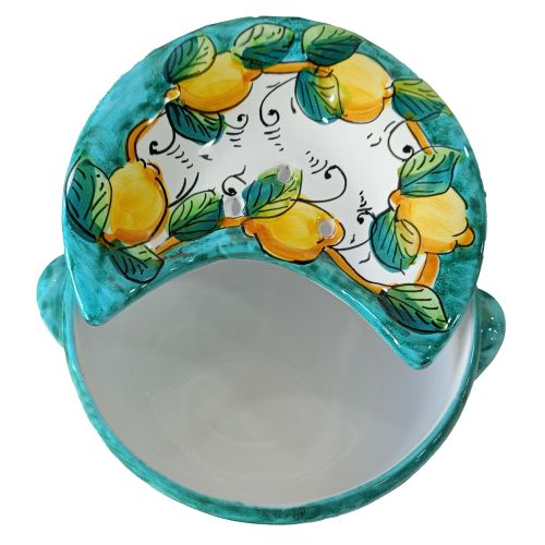 Porta Mozzarella Línea Limón - Cerámica Vietri Pintada a Mano