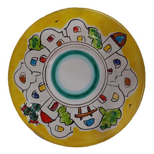 Cup. Perfect for milk, cappuccino, or tea. Little Houses line. Vietri ceramic. Hand-painted.