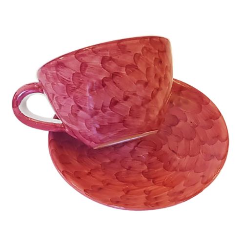 Tasse. Idéale pour lait, cappuccino ou thé. Ligne Pinceau. Céramique de Vietri. Peinte à la main.