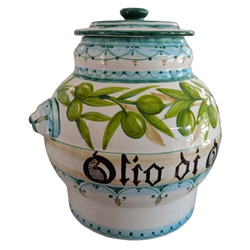 Orcetto contenitore per olio 5lt Dipinto a mano Ceramica vietrese