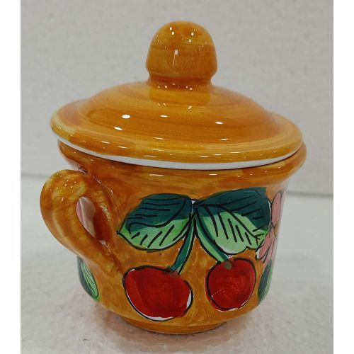 Azucarero Línea frutas y limón. Cerámica de Vietri pintada a mano.