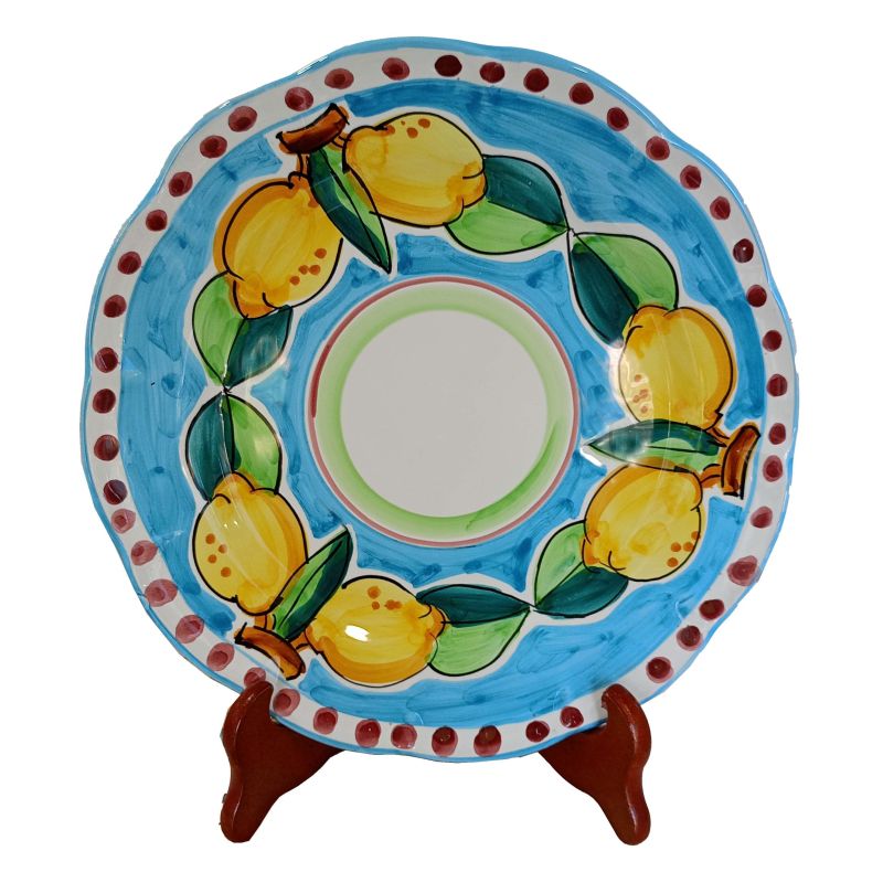 Plate. Dishes, lemons Line all around. Vietri...