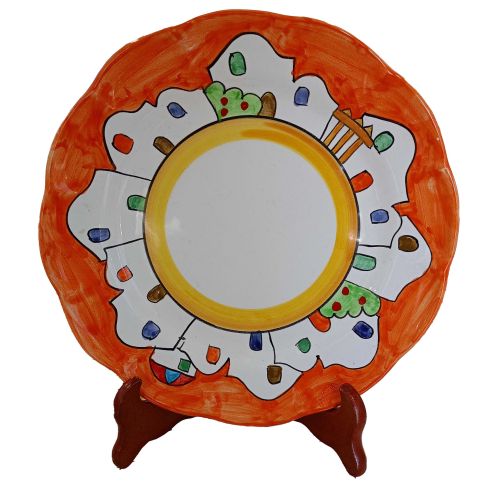 Plaque de ligne de maison. Céramique Vietri - dessus, dessous, fruit/dessert ou set de table disponible.