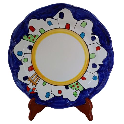 Plaque de ligne de maison. Céramique Vietri - dessus, dessous, fruit/dessert ou set de table disponible.