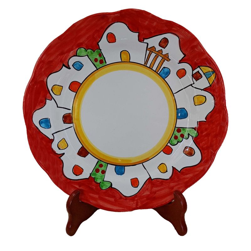 Plaque de ligne de maison. Céramique Vietri - dessus, dessous, fruit/dessert ou set de table disponible.