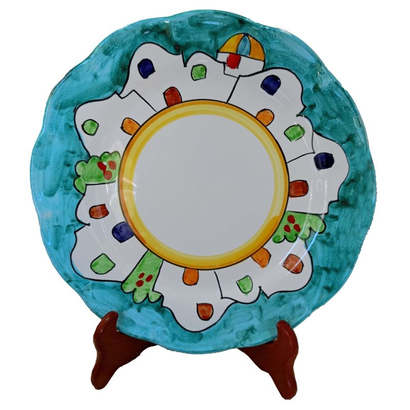 Dish, plate house line. handpainted in Vietri...
