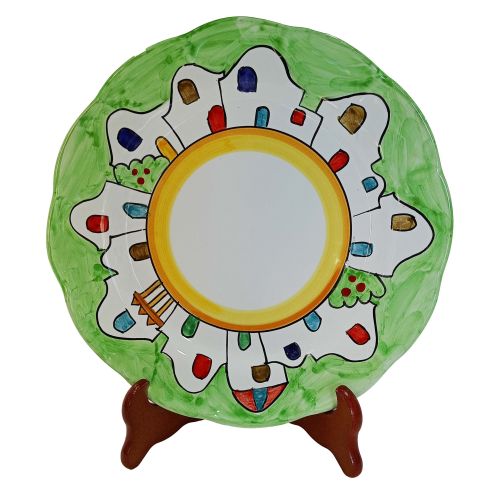 Plaque de ligne de maison. Céramique Vietri - dessus, dessous, fruit/dessert ou set de table disponible.