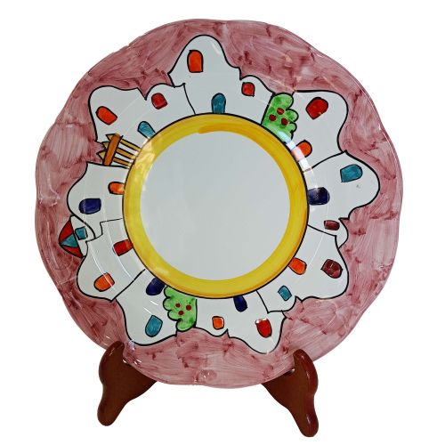 Placa de línea de casa. Cerámica Vietri: tapas, fondos, fruta/postre o manteles individuales disponibles.