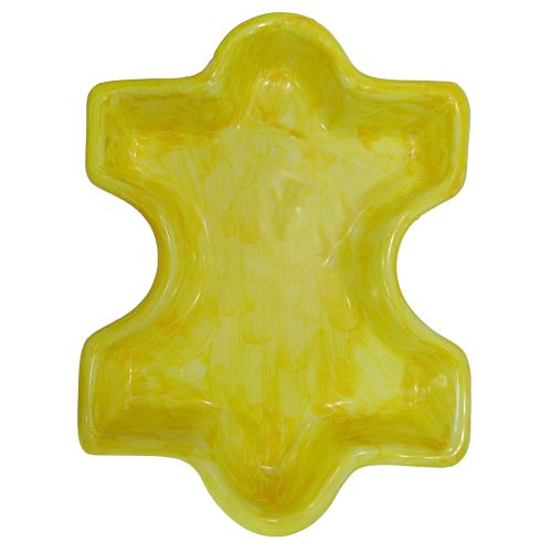 Plat apéritif. Dîner froid. Forme puzzle emboîtable. Céramique Vietri. Peint à la main.