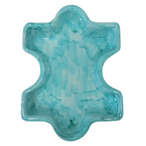 Antipastiera. Cena Fredda. forma puzzle componibili. Ceramica di Vietri. Dipinta a mano