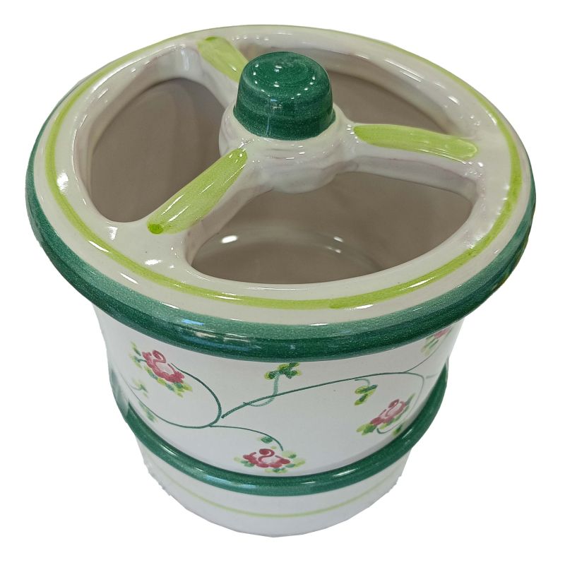 Cutlery drainer Flower line. Vietri ceramics.