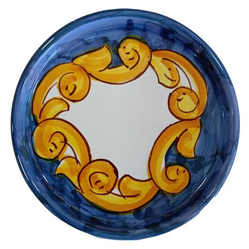 Coaster and/or Bottle Mat. Baroque Line. Vietri Ceramic. Hand-Painted.