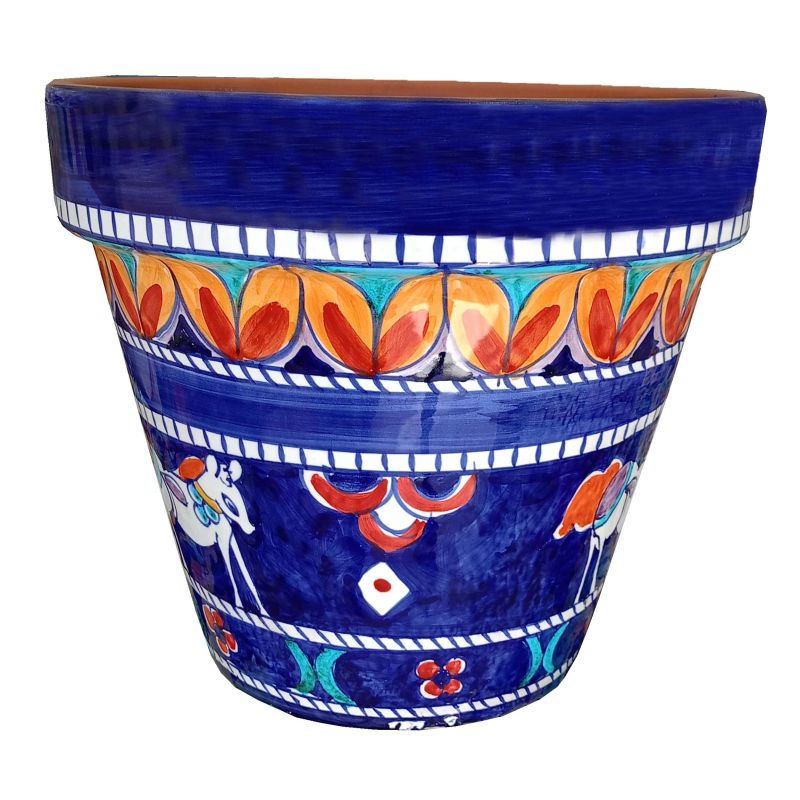 copy of Conical pot for plants BLue background...