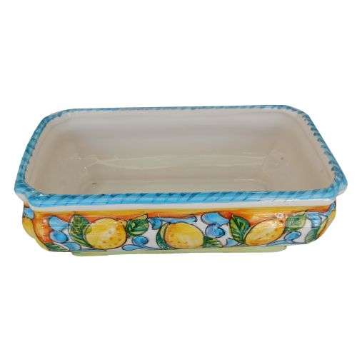 Pot pour succulentes et bonsaïs. Céramique de Vietri peinte à la main.