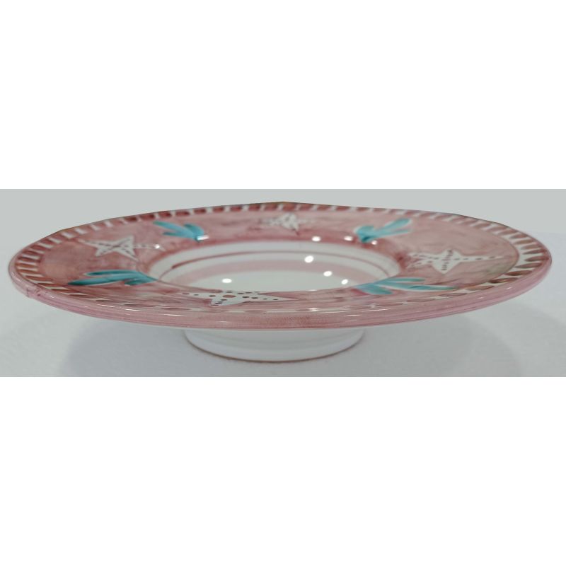 Priest hat plate with rim. Animals Line. Vietri...