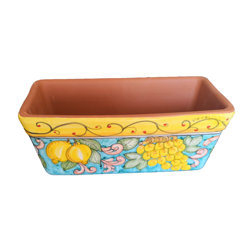 Rectangular Planter. Green Ramina Base with...