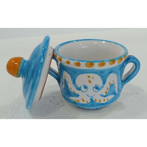 Sugar bowl Animals line. Hand-painted Vietri ceramic. 2