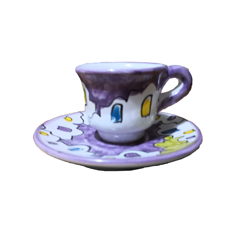 Tasse et sous-tasse. Ligne Maisons. Céramique...