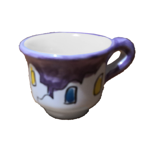 Coffee cup with saucer. Little Houses Line. Vietri ceramic. Hand-painted.