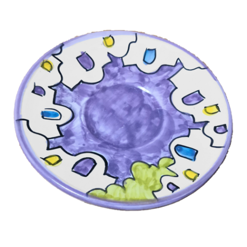 Coffee cup with saucer. Little Houses Line. Vietri ceramic. Hand-painted.