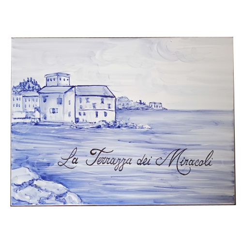 Plaque rectangulaire personnalisable. Céramique Vietri peinte à la main