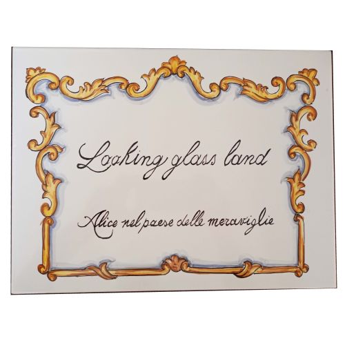 Rectangular door plate customizable. handpainted Vietri...
