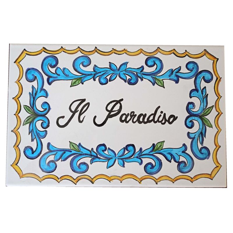 Placa rectangular personalizable. Cerámica...