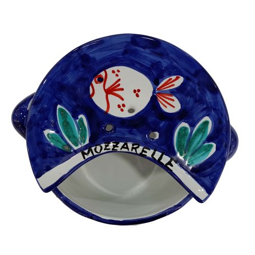 Sponzapane Porta Mozzarella linea Animaletti - Ceramica di Vietri dipinta a mano