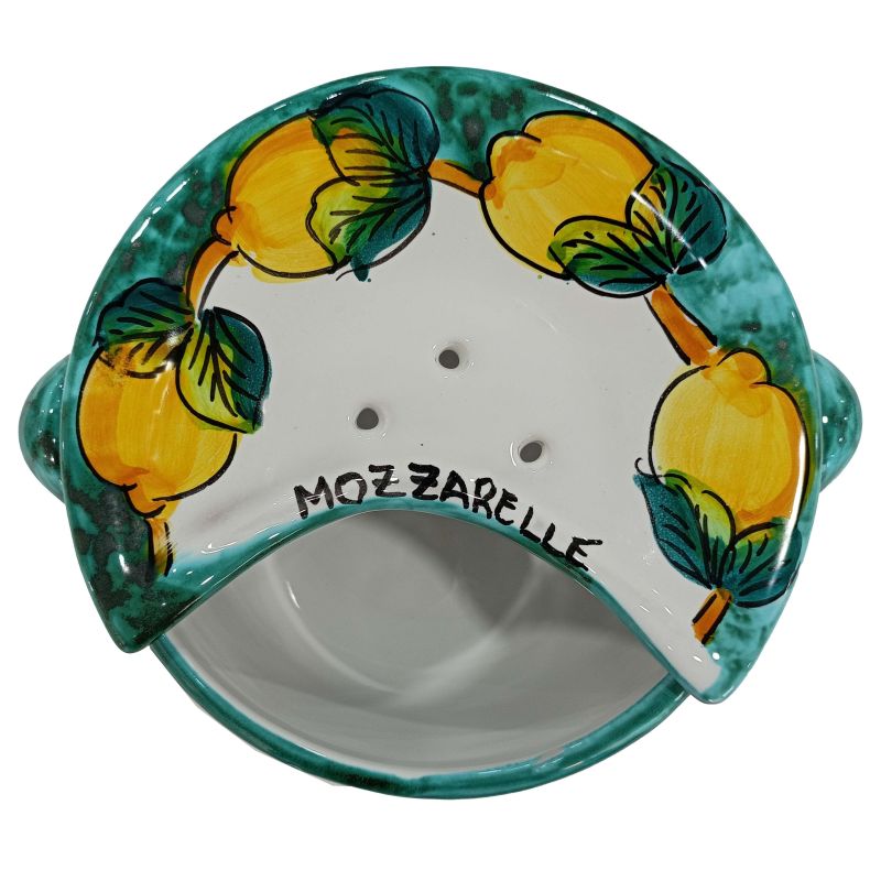Mozzarella Cheese Pot Lemons line - handpainted...