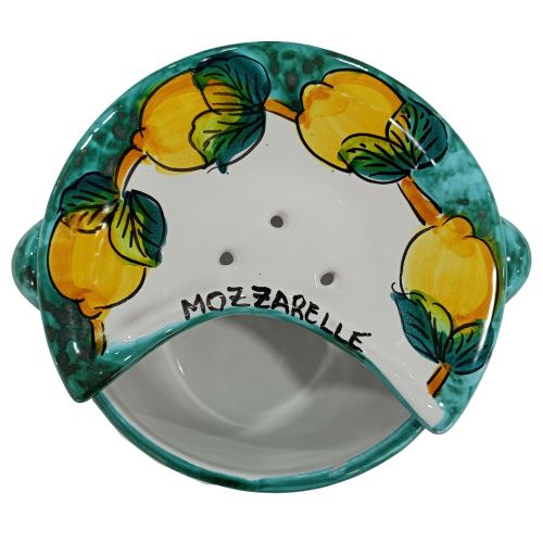Mozzarellahalter Lemon Line - Handbemalte Vietri-Keramik
