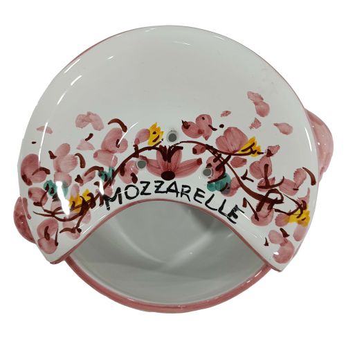 Sponsapane. Apportez de la Mozzarella. Ligne Fleurs - Céramique Vietri peinte à la main