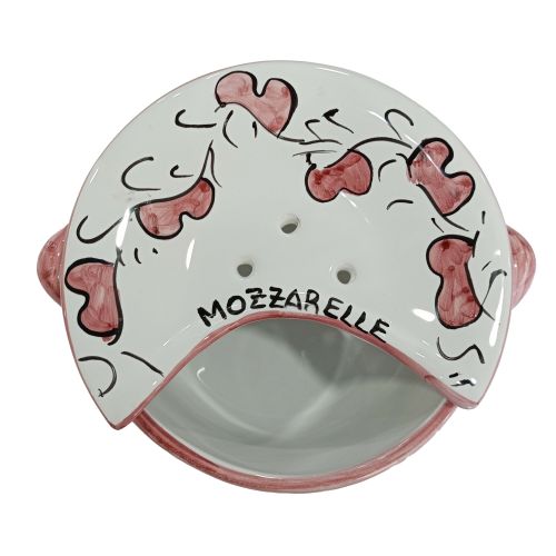 Esponzapano. Trae mozzarella. Línea Flores - Cerámica Vietri pintada a mano