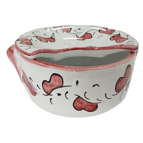 Sponzapan. Bringen Sie Mozzarella mit. Linie Blumen – Handbemalte Vietri-Keramik