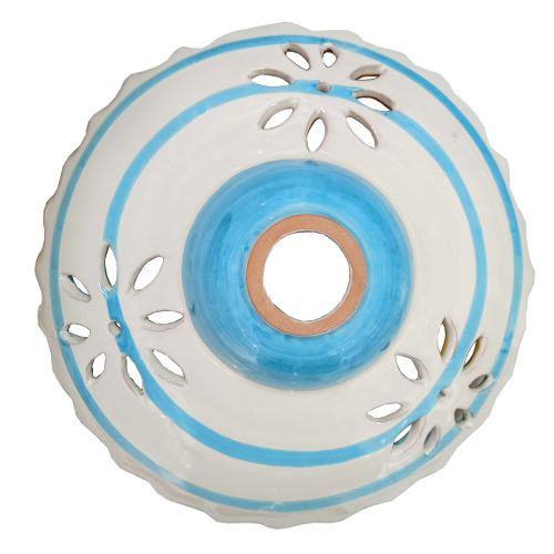 Lustre ajouré à bords ondulés. Céramique Vietri peinte à la main.