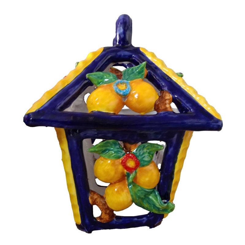 Outdoor lantern. Lemon line. Vietri ceramics....