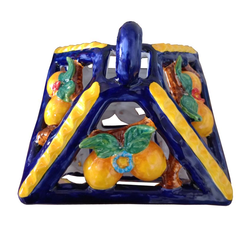 Outdoor lantern. Lemon line. Vietri ceramics....